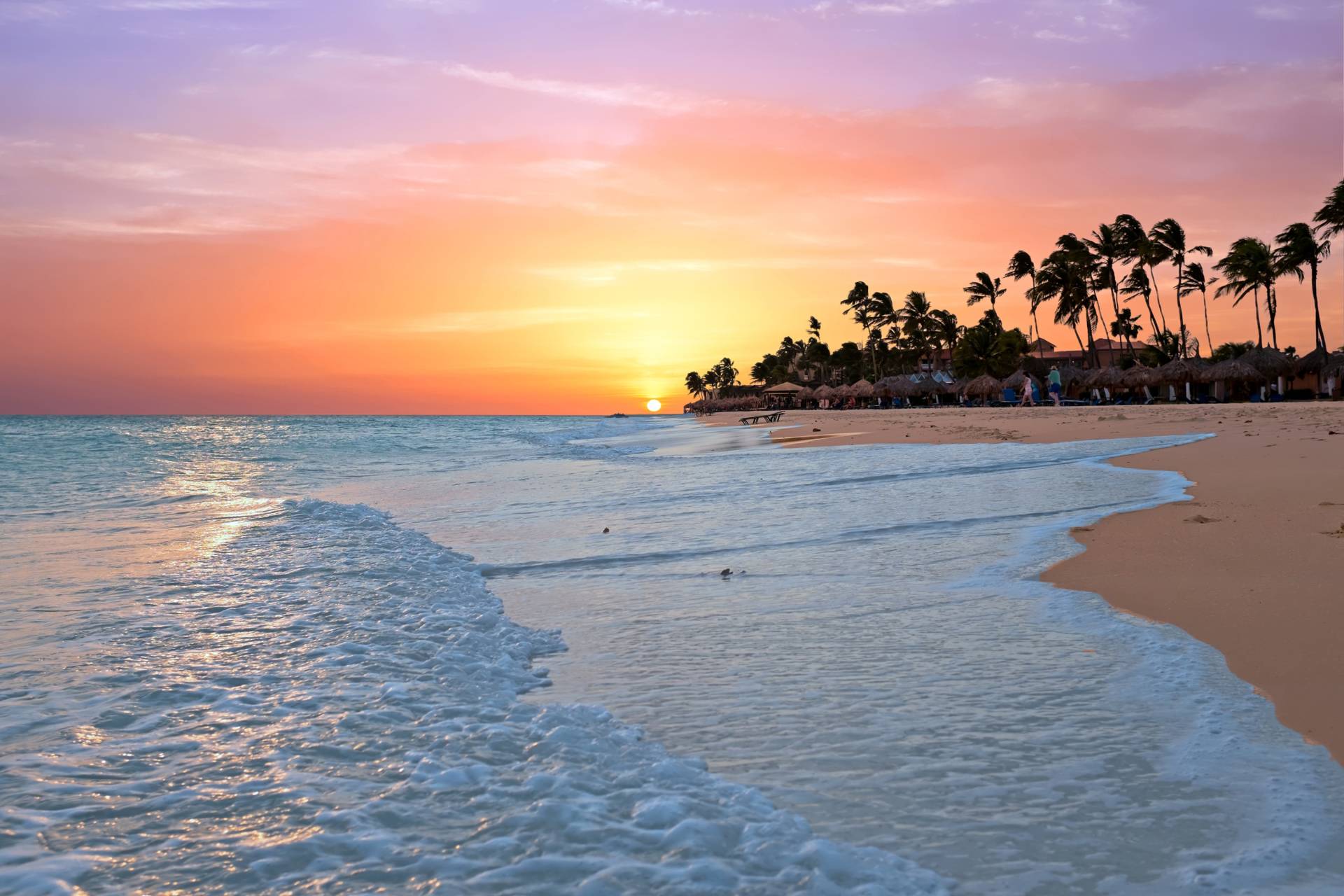 Papermoon Fototapete »Aruba Beach Sunset« von Papermoon