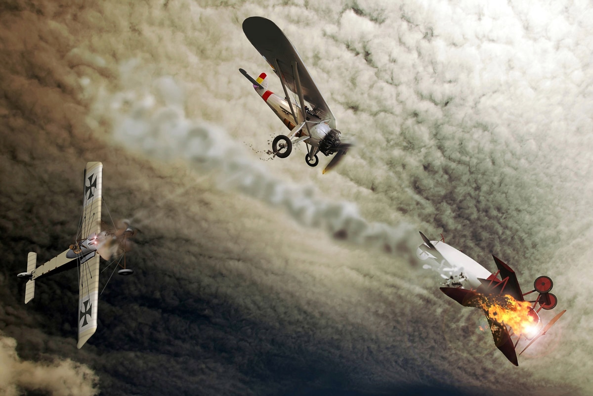 Papermoon Fototapete »Flugzeug Kampf« Papermoon Fototapete »Flugzeug Kampf« von Papermoon