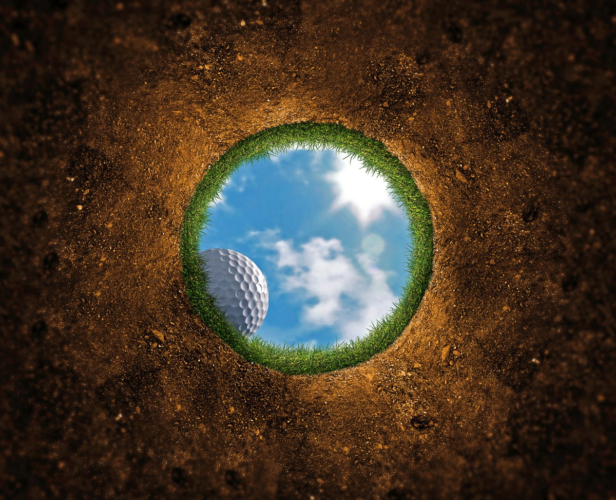 Papermoon Fototapete »Golfloch« Papermoon Fototapete »Golfloch« von Papermoon