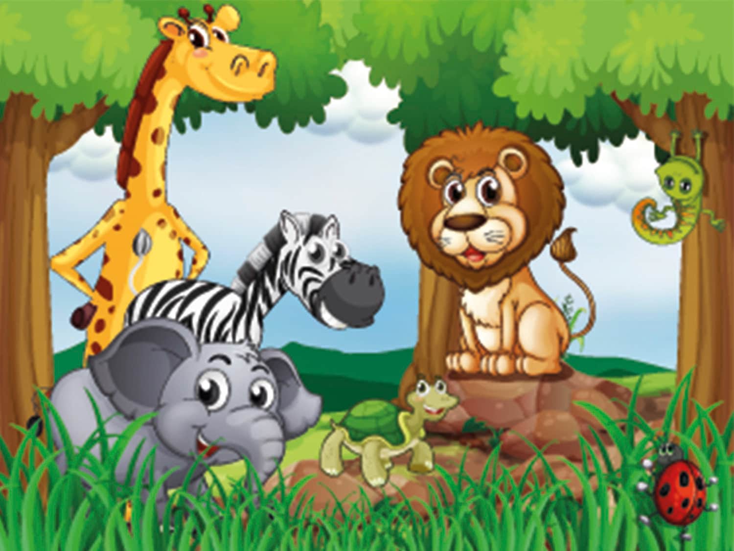 Papermoon Fototapete »Jungle Animals« Papermoon Fototapete »Jungle Animals« von Papermoon