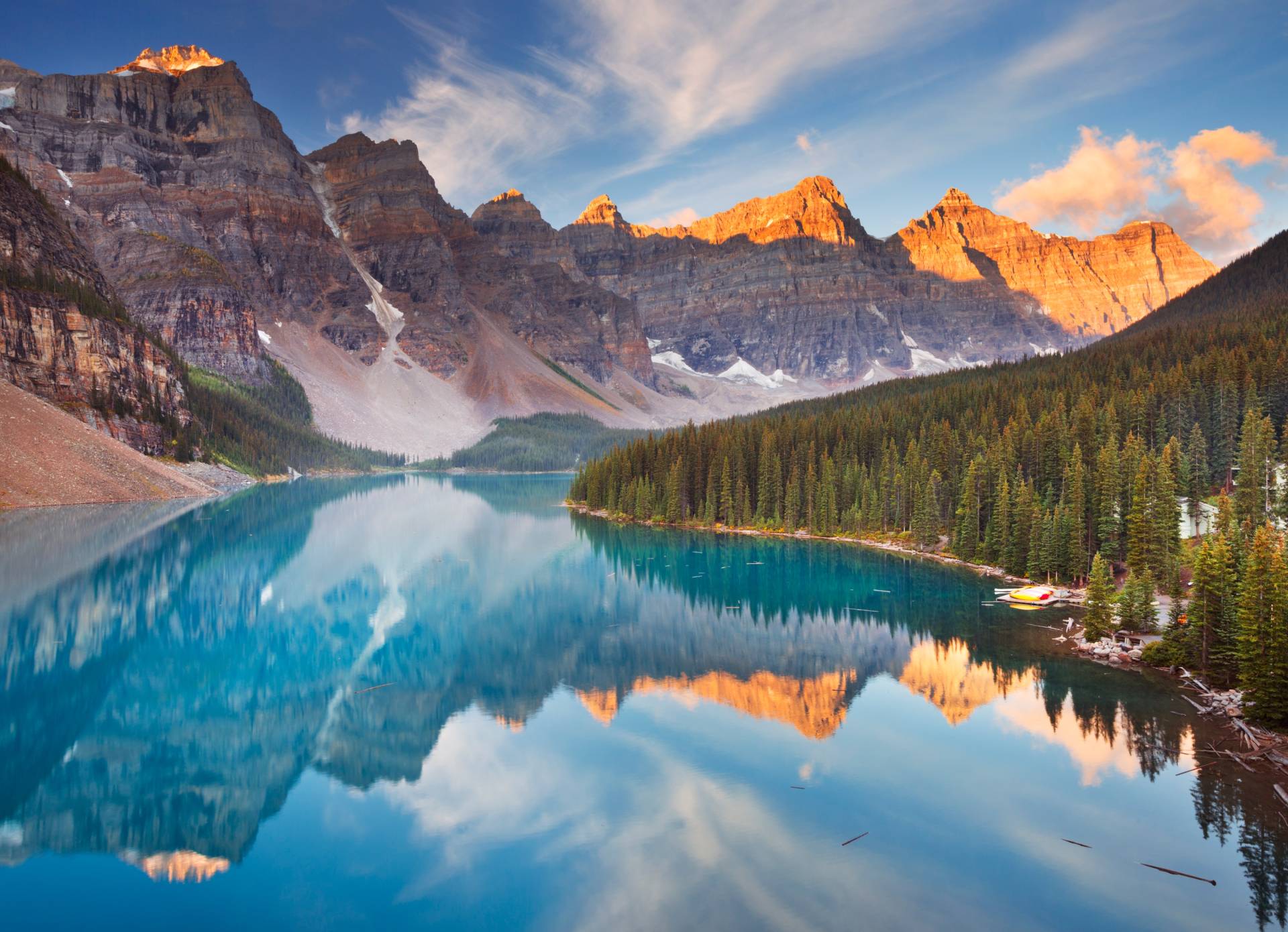 Papermoon Fototapete »Moraine Lake Rocky Mountains« von Papermoon