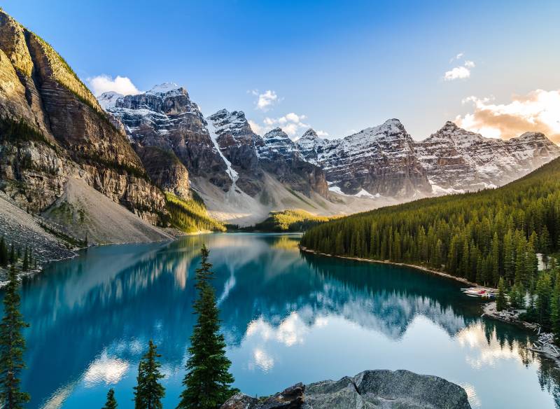 Papermoon Fototapete »Moraine Lake Rocky Mountains« von Papermoon