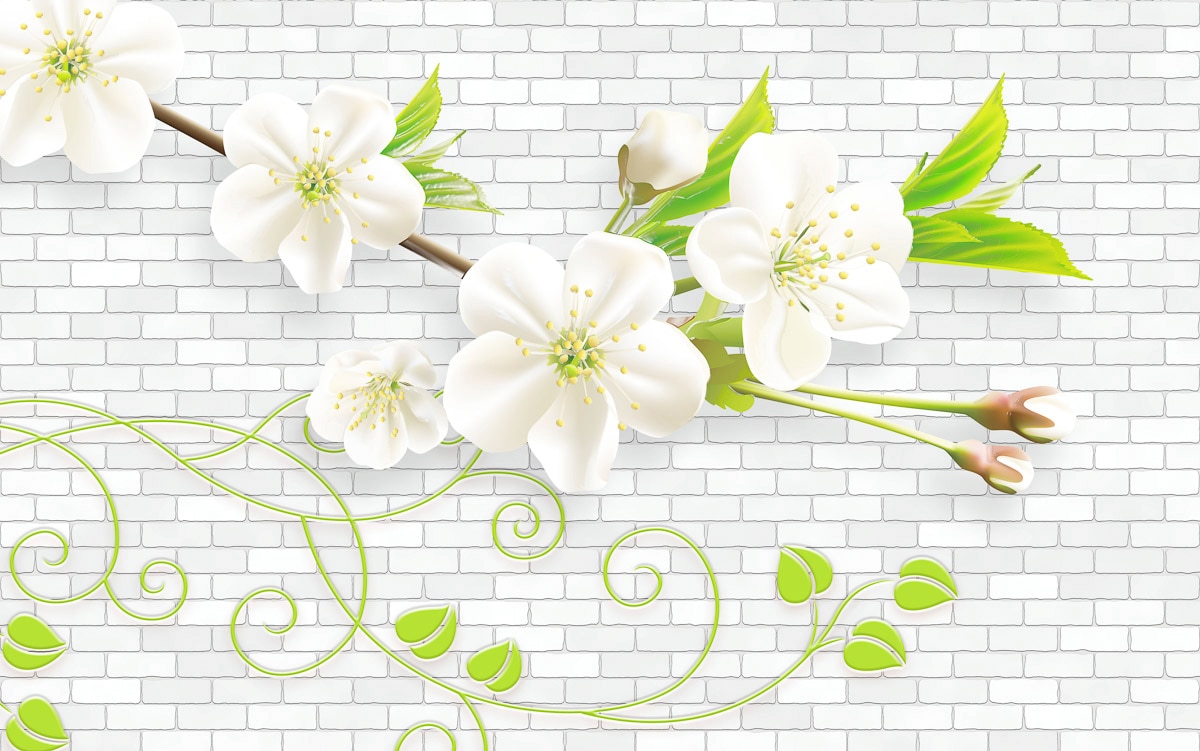 Papermoon Fototapete »Muster Blumen« von Papermoon