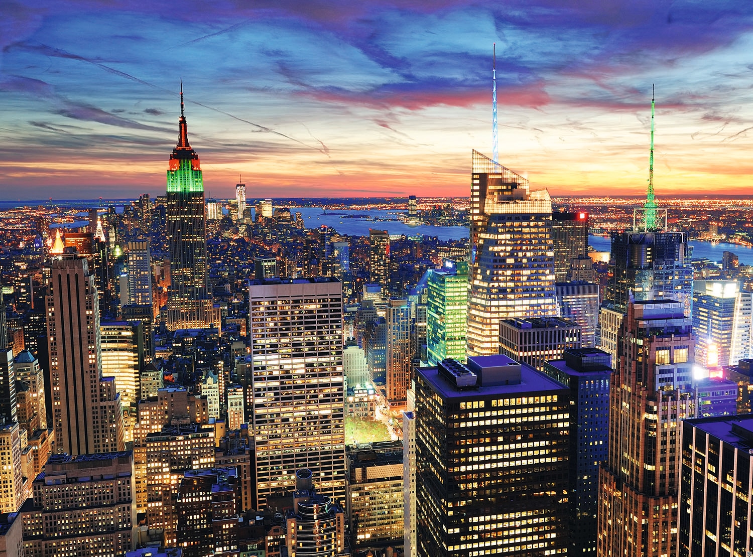 Papermoon Fototapete »New York at Dusk« Papermoon Fototapete »New York at Dusk« von Papermoon