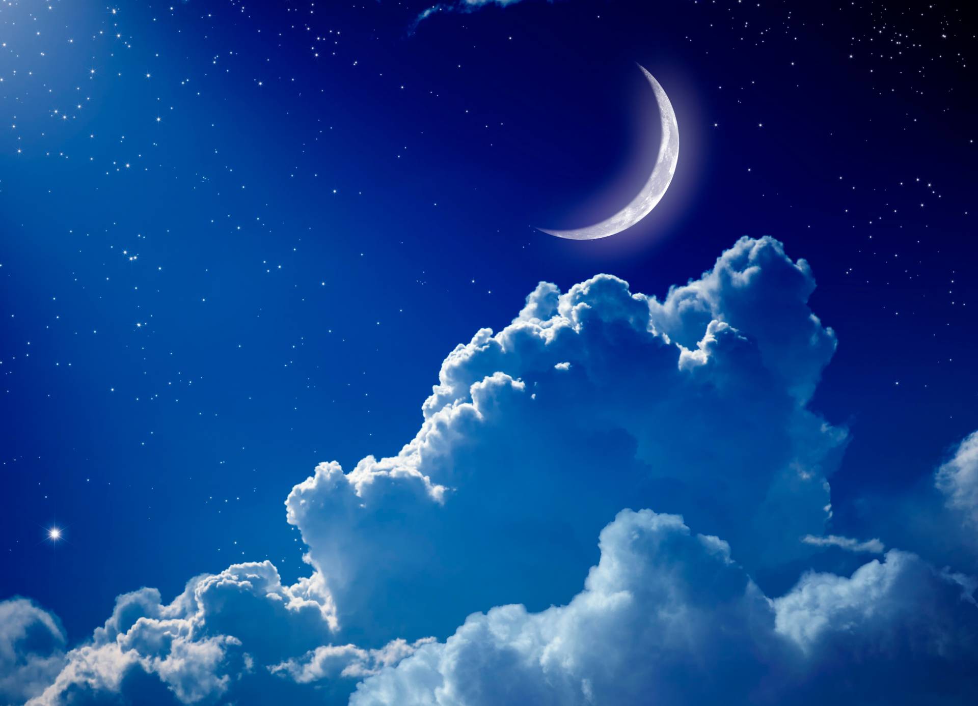 Papermoon Fototapete »Night Sky with Moon« von Papermoon