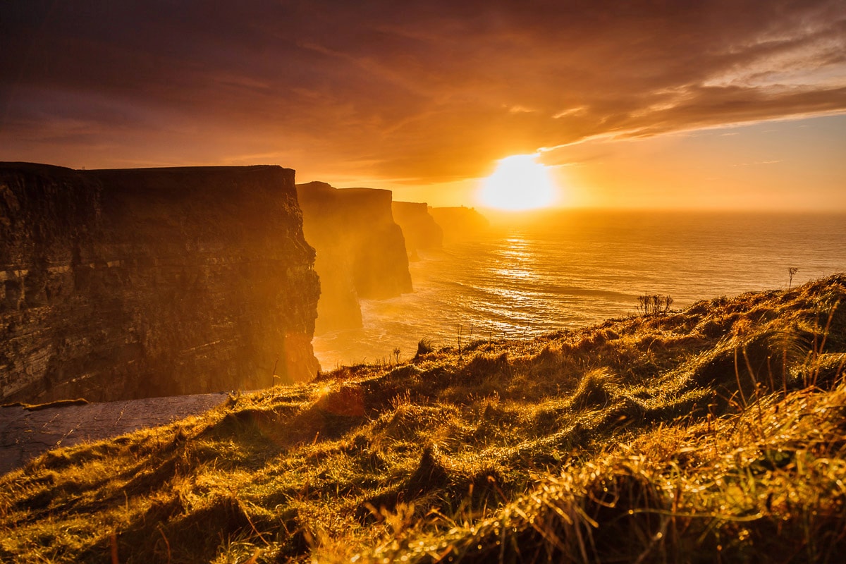 Papermoon Fototapete »Normandie Sonnenuntergang« von Papermoon