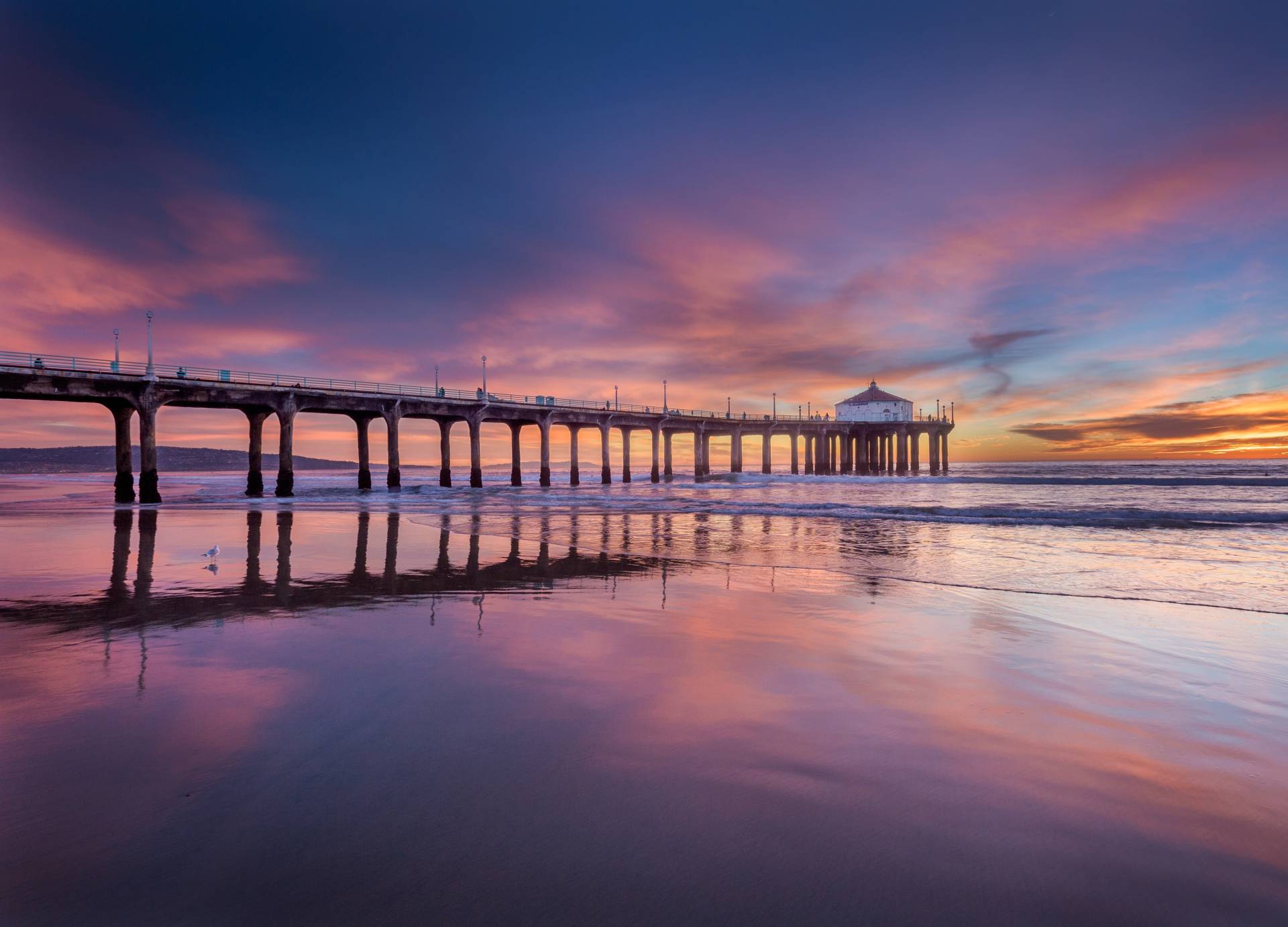 Papermoon Fototapete »Pier at Sunset« von Papermoon