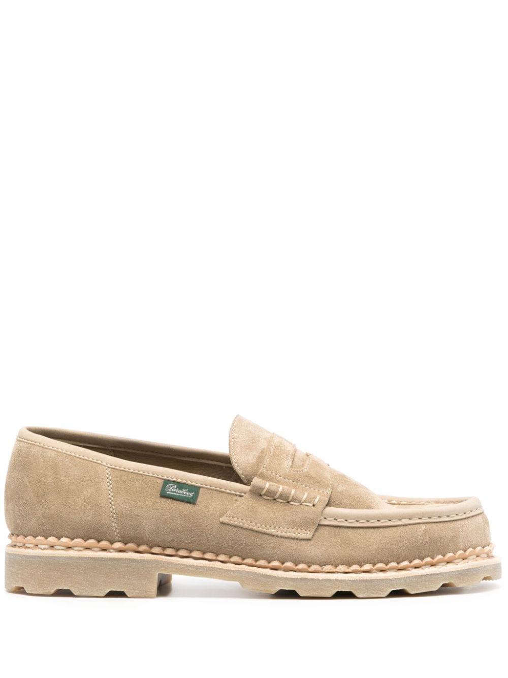 Paraboot logo-patch suede loafers - Neutrals von Paraboot