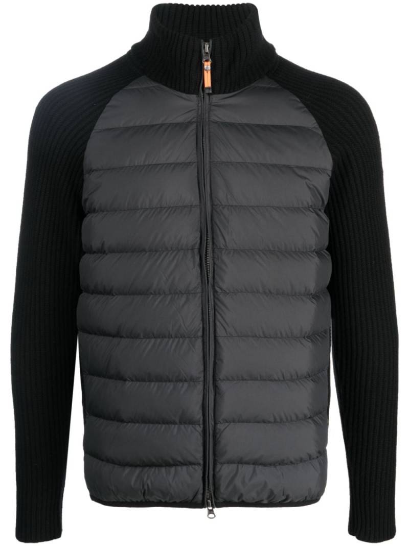 Parajumpers Olmo waffle-knit quilted jacket - Black von Parajumpers