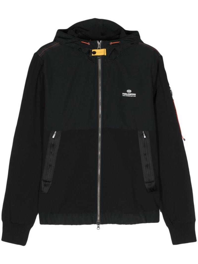 Parajumpers Trident cotton-blend zipped hoodie - Black von Parajumpers