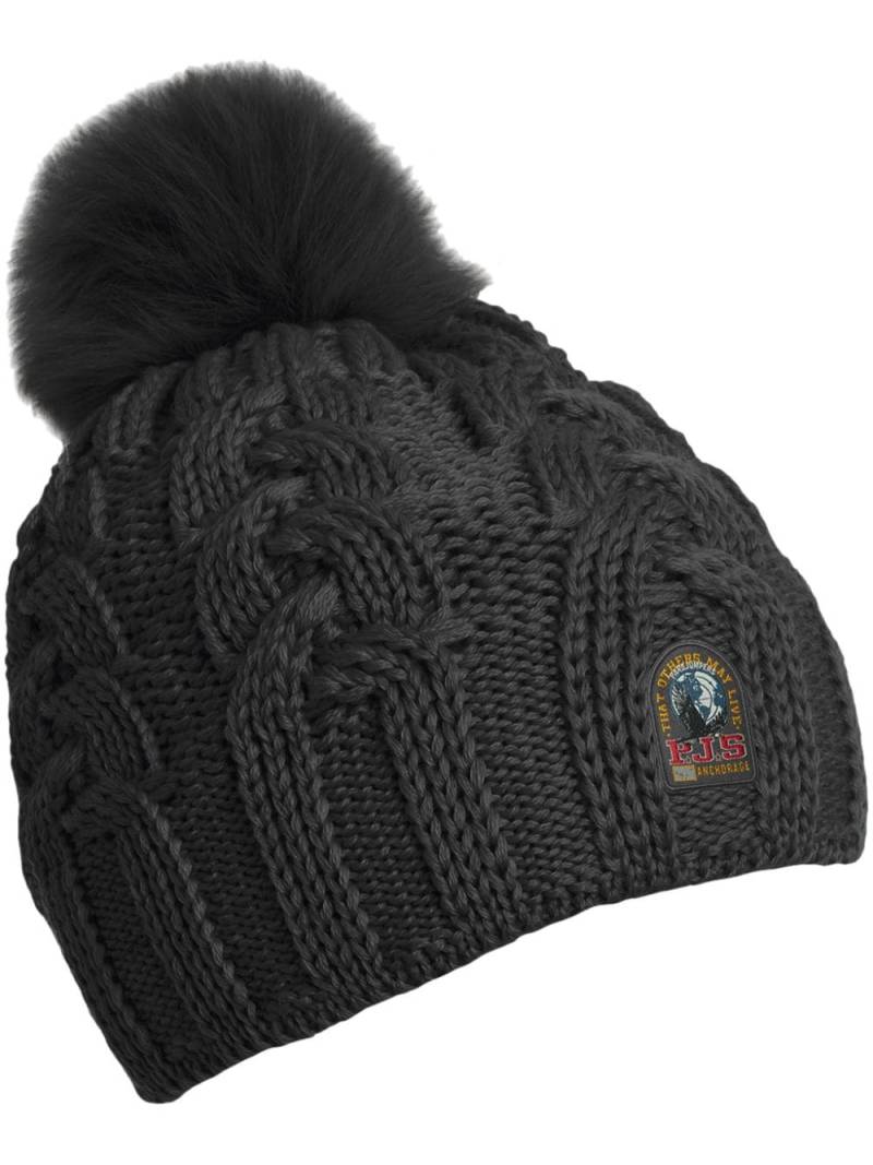 Parajumpers cable-knit beanie hat - Black von Parajumpers