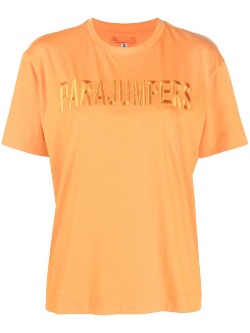 Parajumpers embroidered-logo crew-neck T-shirt - Orange von Parajumpers