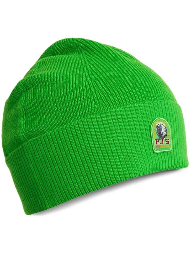 Parajumpers logo-patch beanie hat - Green von Parajumpers