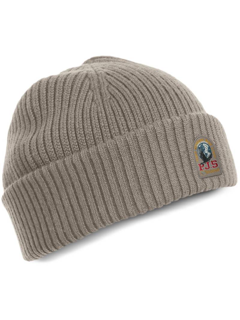 Parajumpers logo-patch beanie hat - Neutrals von Parajumpers