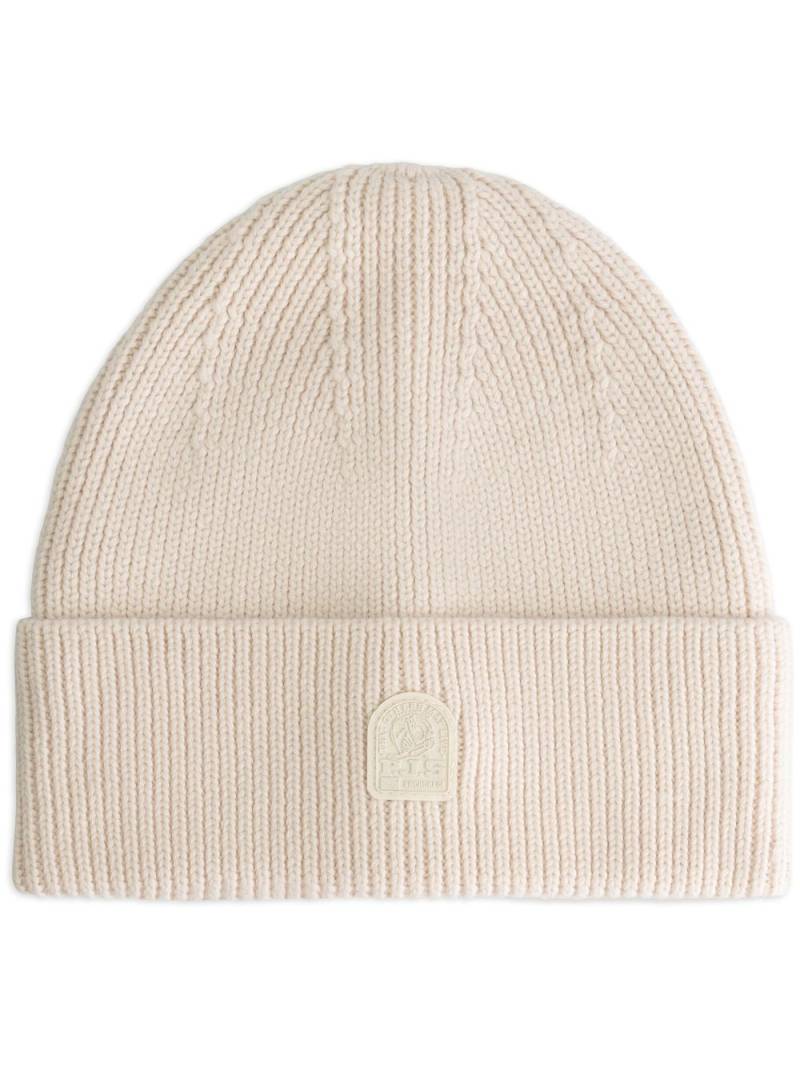 Parajumpers logo-patch beanie hat - Neutrals von Parajumpers