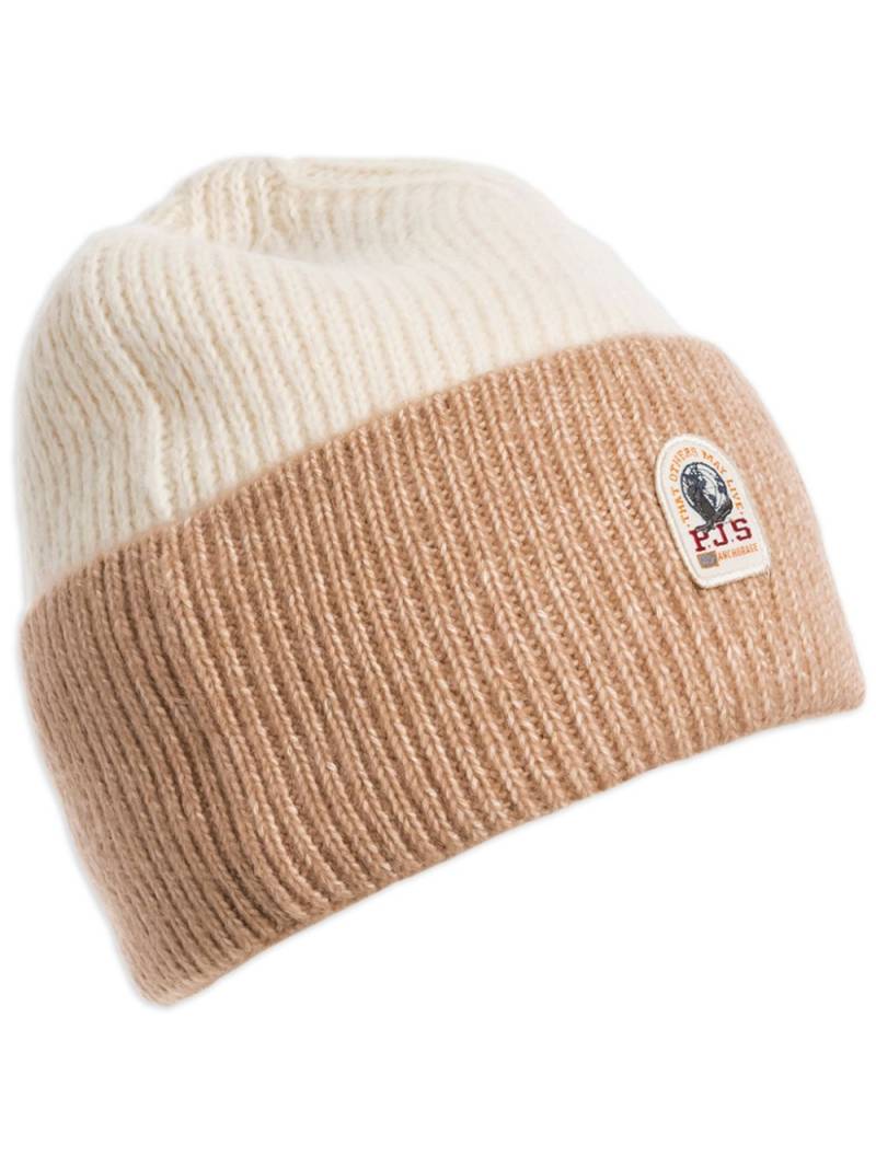 Parajumpers logo-patch beanie hat - White von Parajumpers