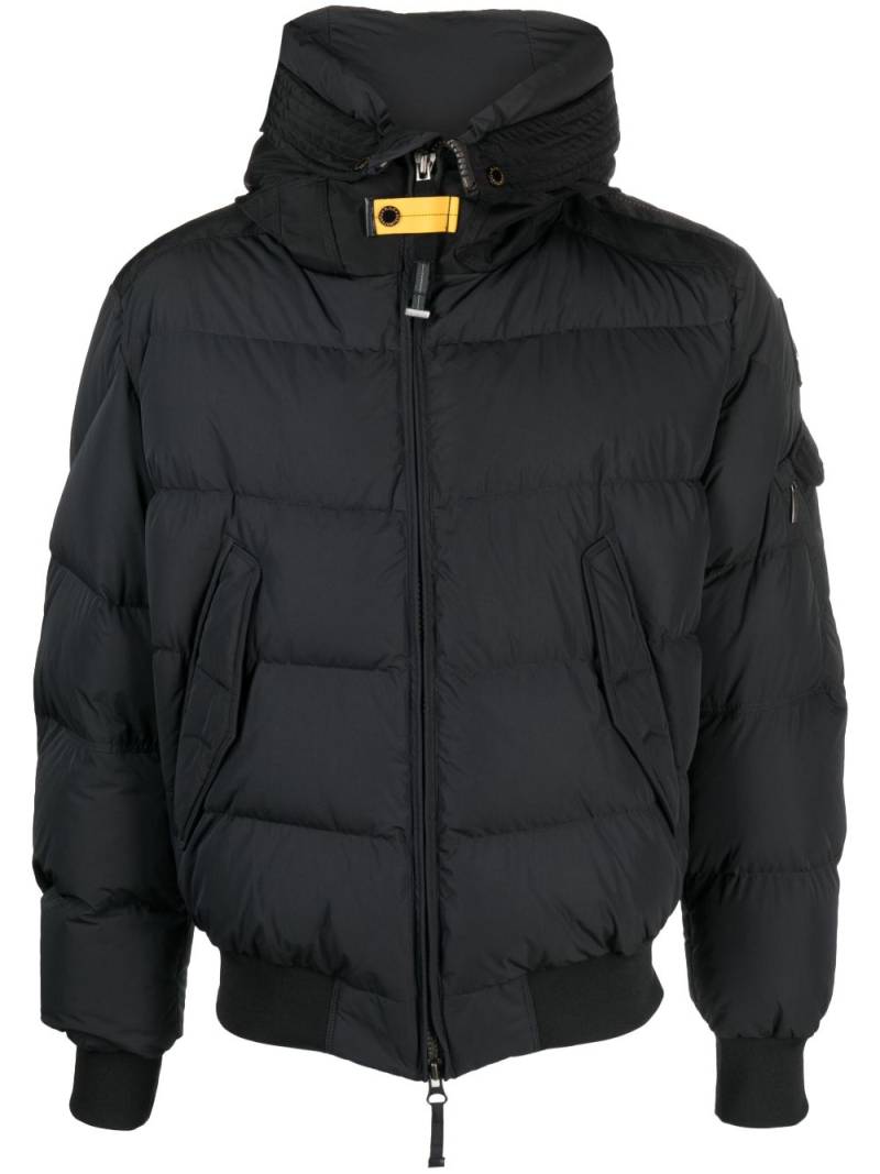 Parajumpers logo-patch hooded jacket - Black von Parajumpers