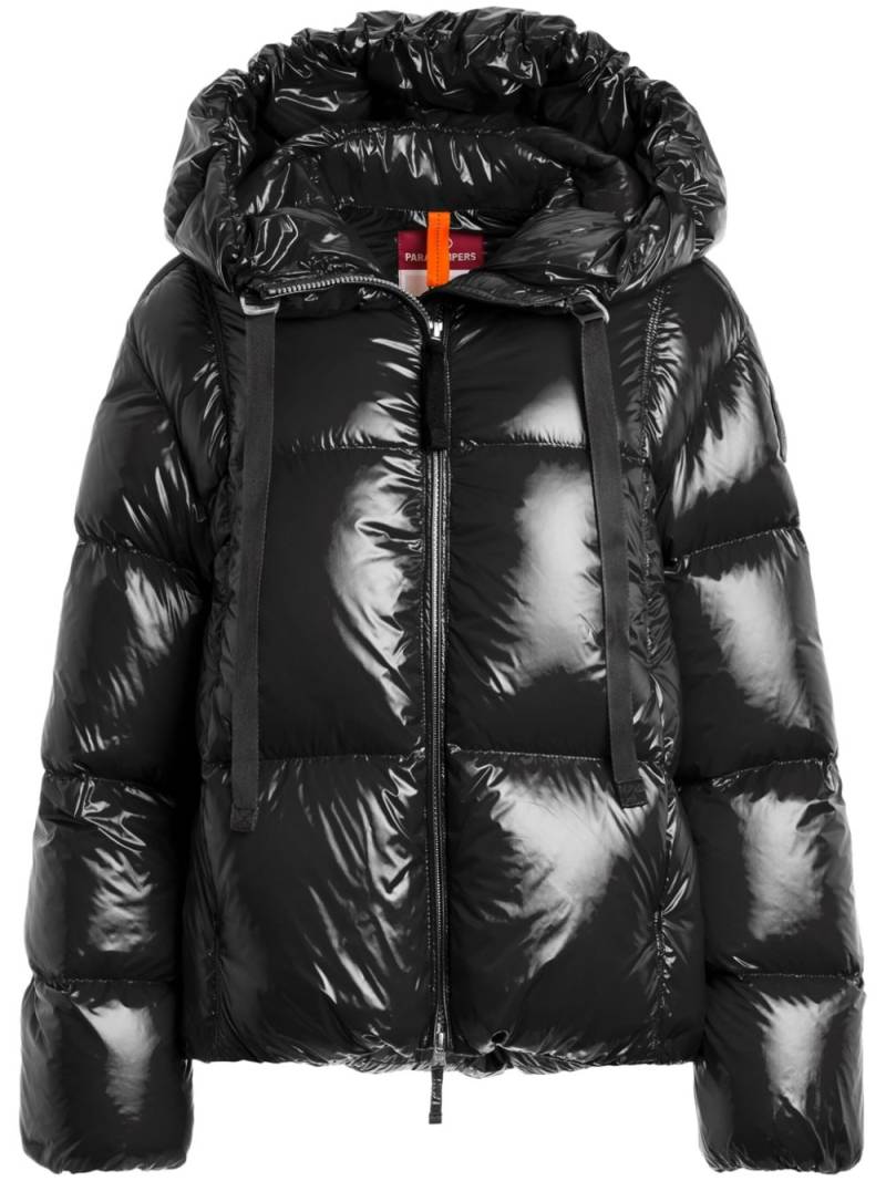 Parajumpers logo-patch puffer jacket - Black von Parajumpers