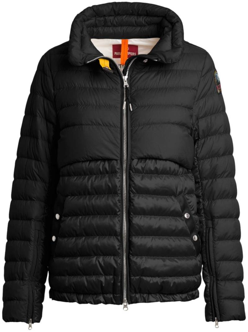 Parajumpers logo-patch puffer jacket - Black von Parajumpers