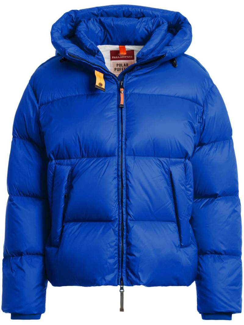 Parajumpers logo-patch puffer jacket - Blue von Parajumpers