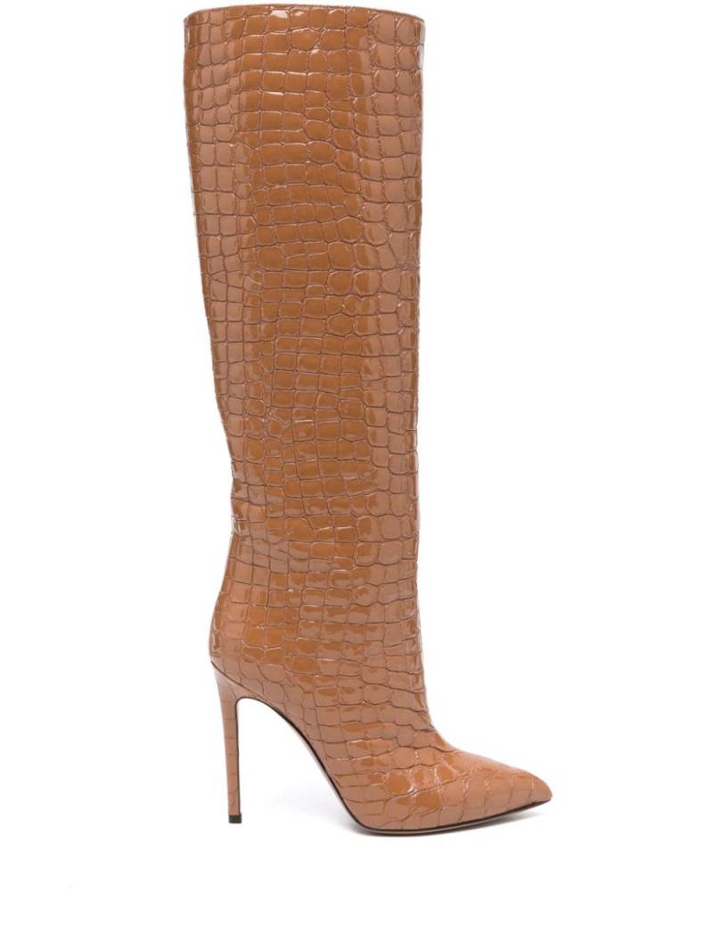 Paris Texas 105mm knee-high leather boot - Brown von Paris Texas