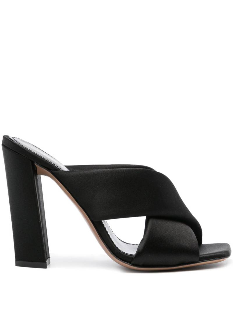 Paris Texas 110mm satin mules - Black von Paris Texas