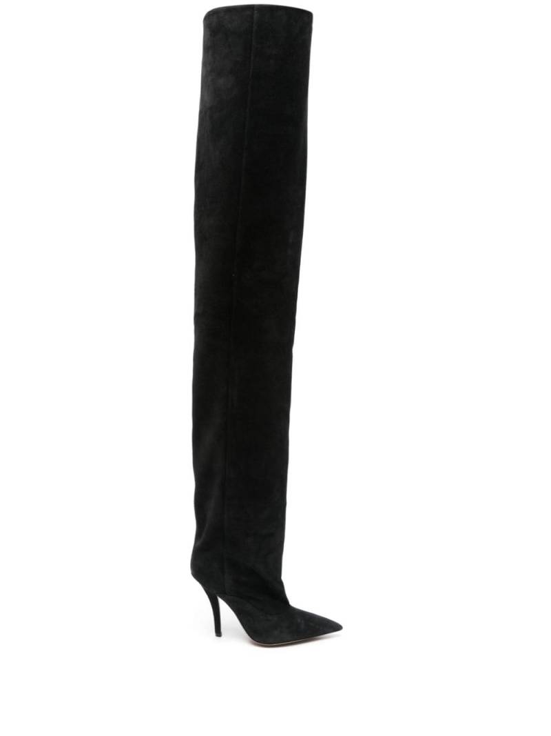 Paris Texas 110mm suede boots - Black von Paris Texas