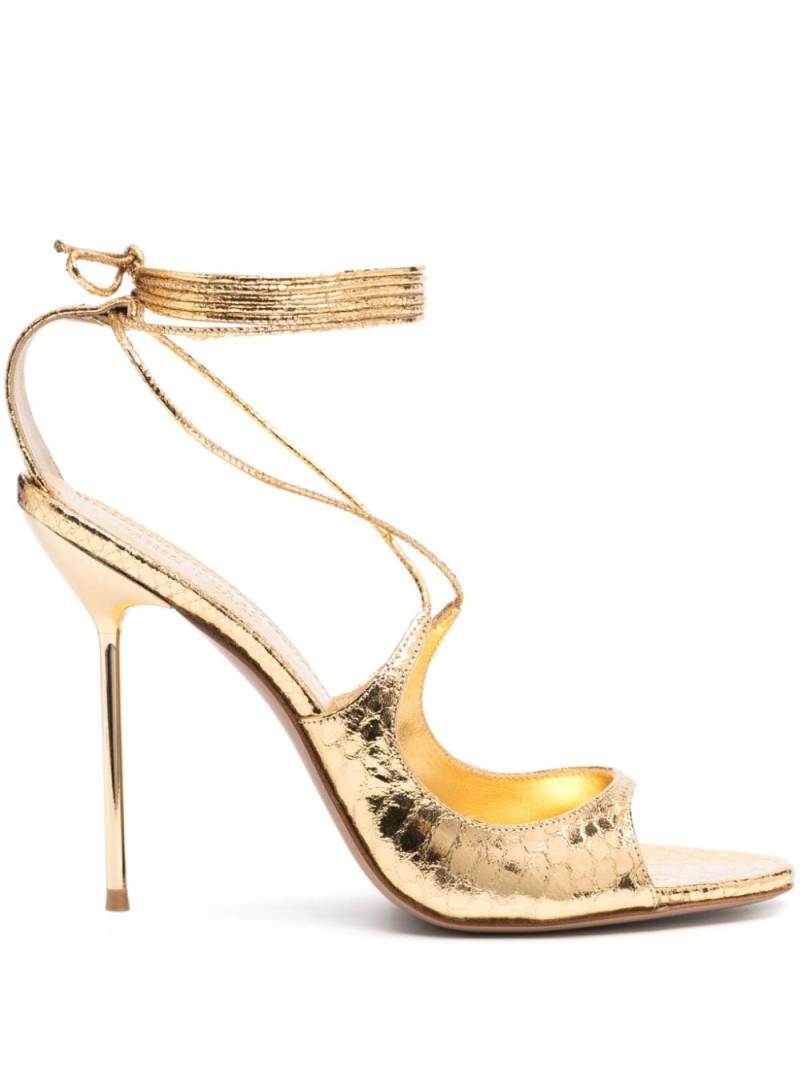 Paris Texas 115mm leather sandals - Gold von Paris Texas