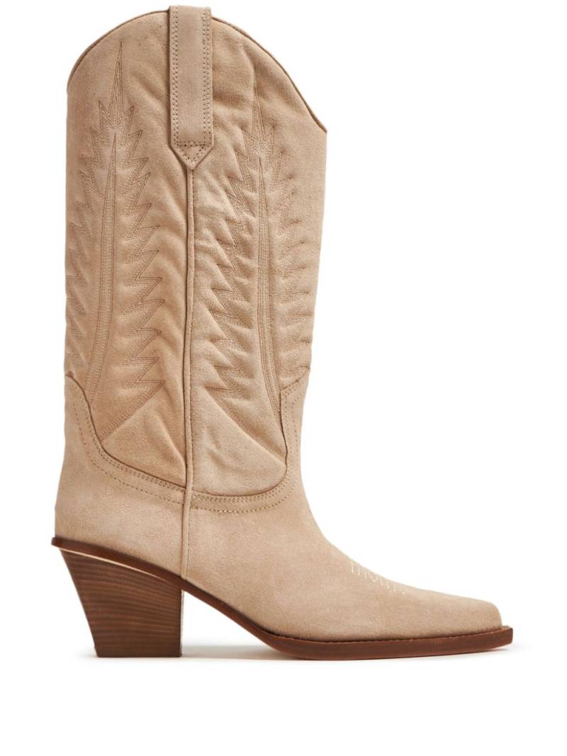 Paris Texas 70mm embroidered-motif suede boots - Neutrals von Paris Texas