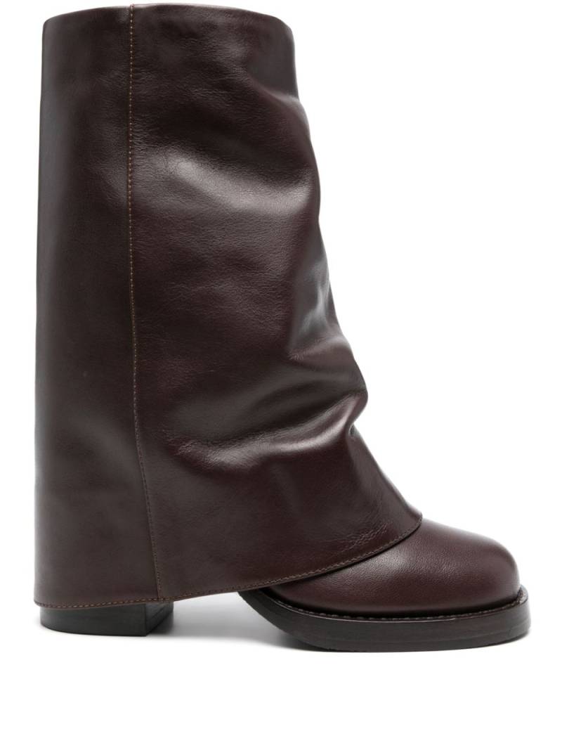 Paris Texas 80mm foldover boots - Brown von Paris Texas