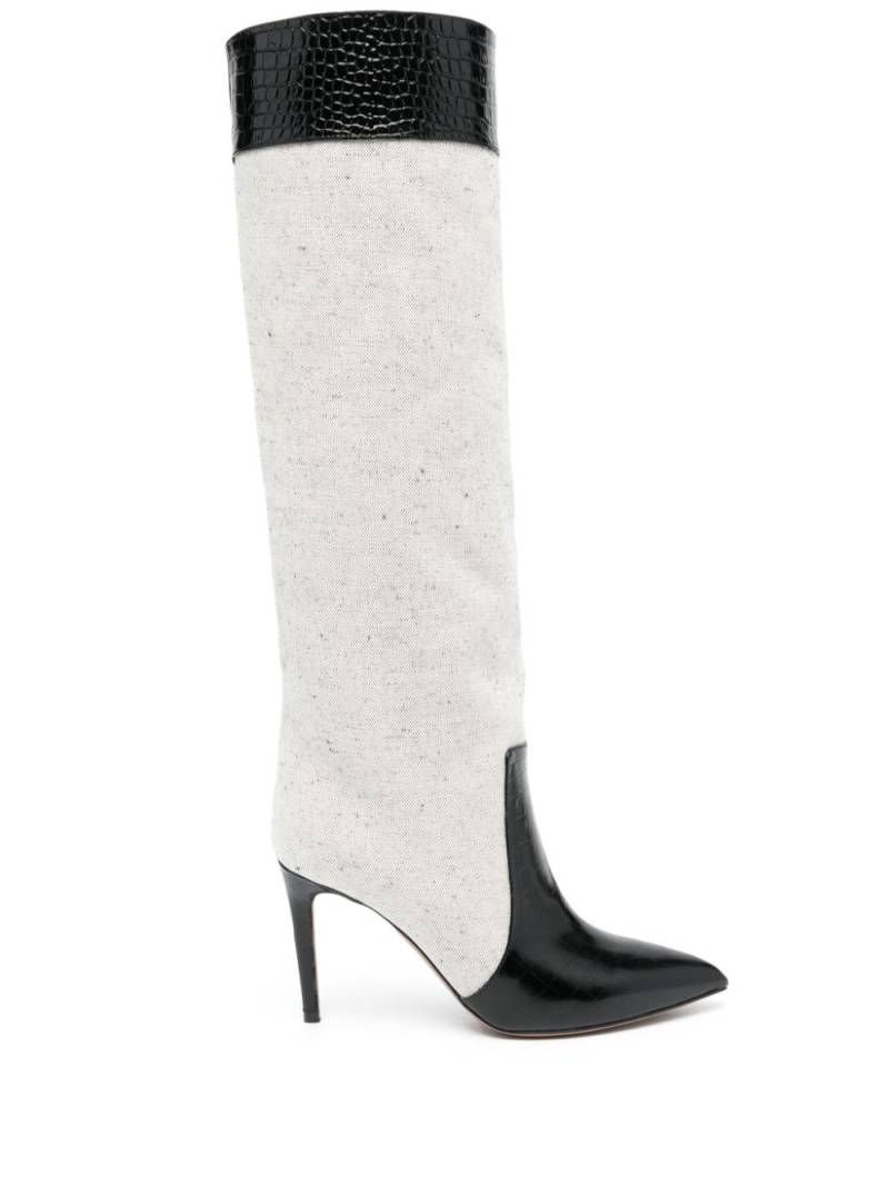 Paris Texas 90mm knee-high leather boot - Neutrals von Paris Texas