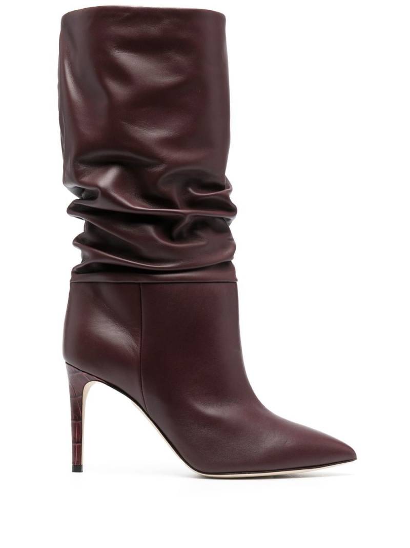 Paris Texas 90mm ruched calf-length boots - Red von Paris Texas