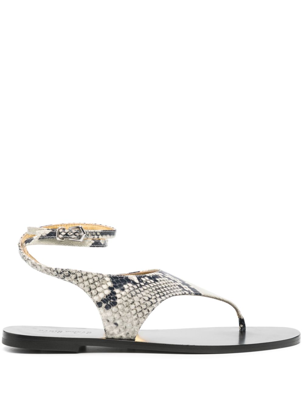 Paris Texas Amalfi snakeskin-effect sandals - Black von Paris Texas