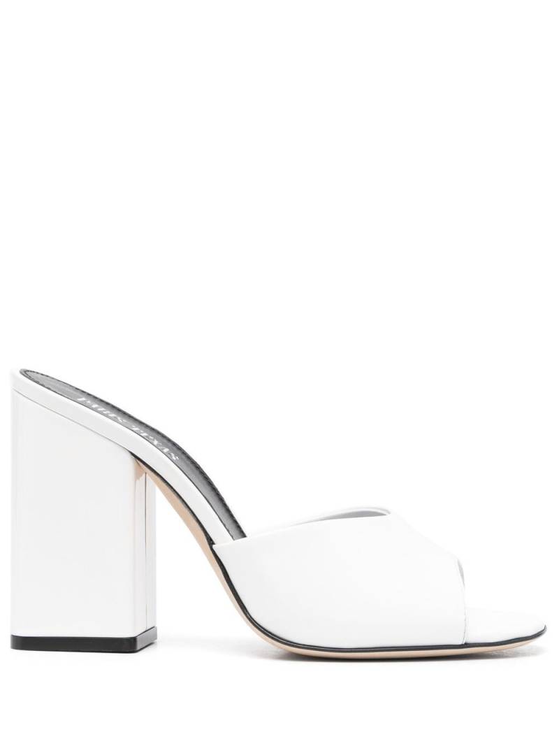 Paris Texas Anja 105mm leather mules - White von Paris Texas