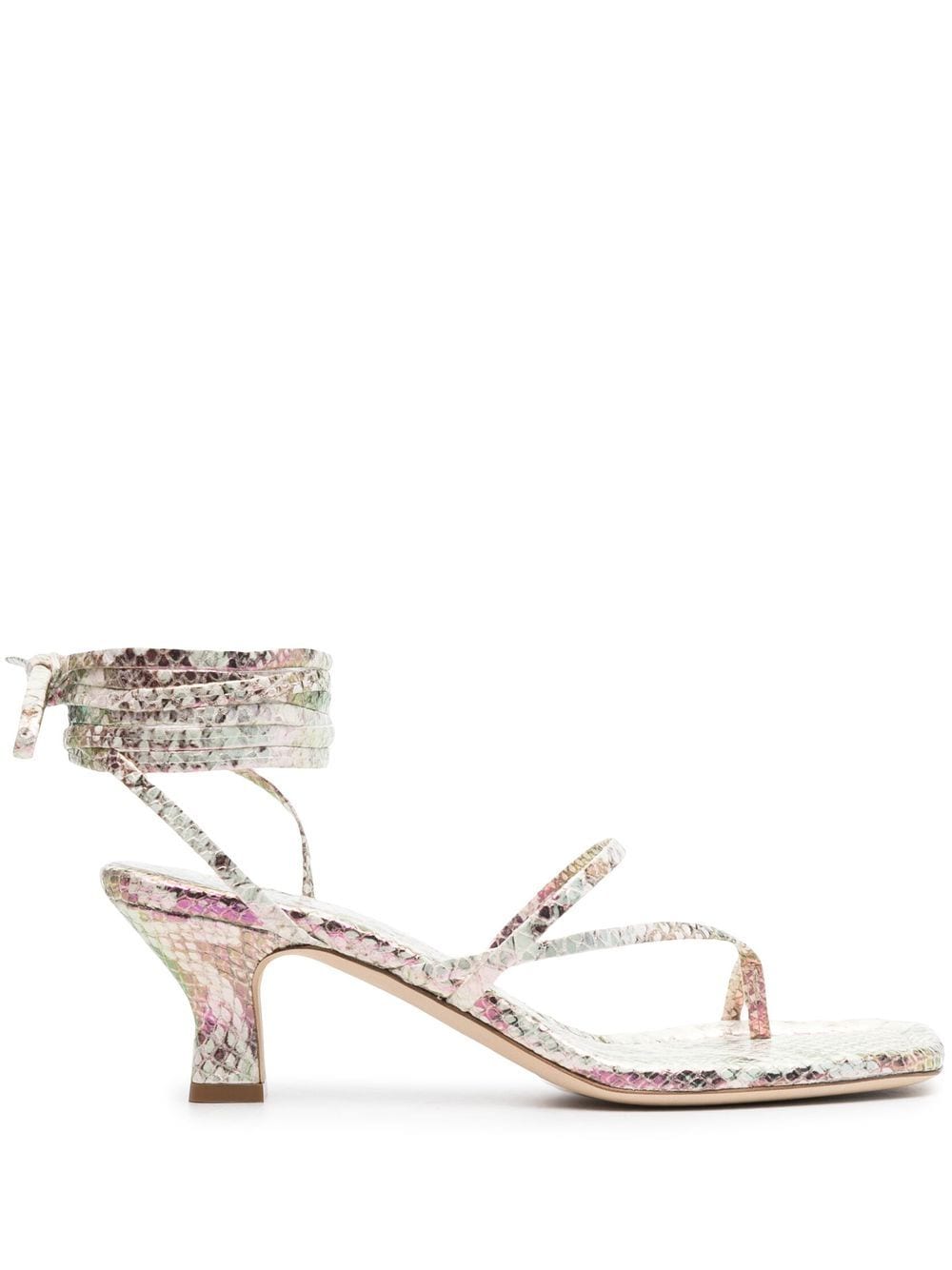 Paris Texas Berry metallic snake-print sandals - Neutrals von Paris Texas