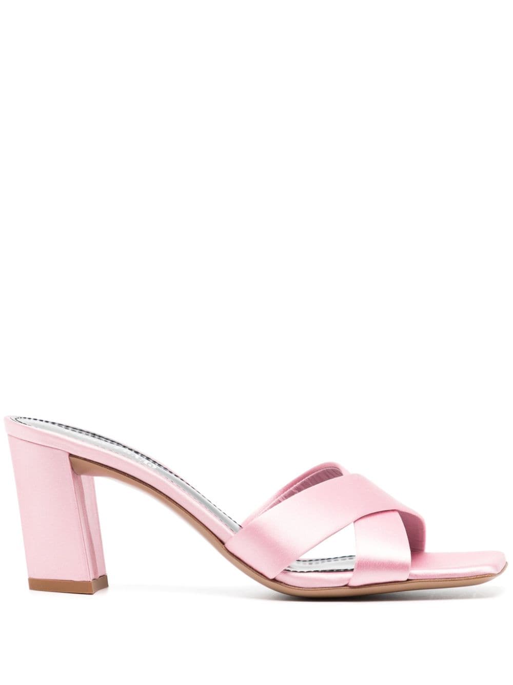 Paris Texas Dafne 80mm satin mules - Pink von Paris Texas