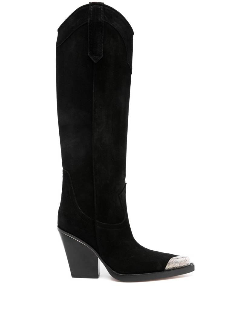 Paris Texas El Dorado 100mm suede boots - Black von Paris Texas