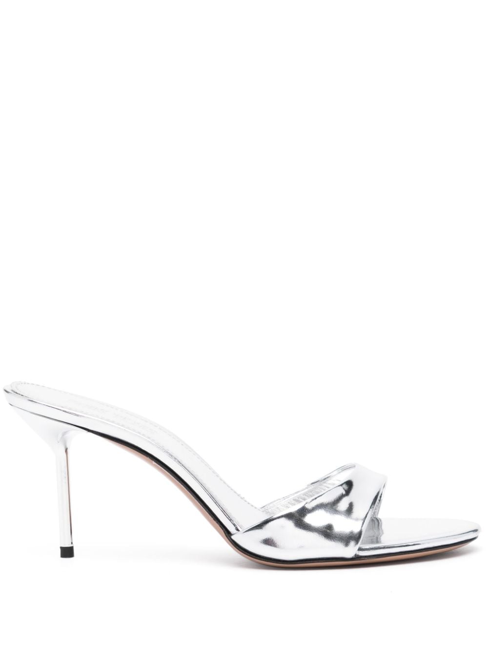 Paris Texas Lidia 70mm leather mules - Silver von Paris Texas