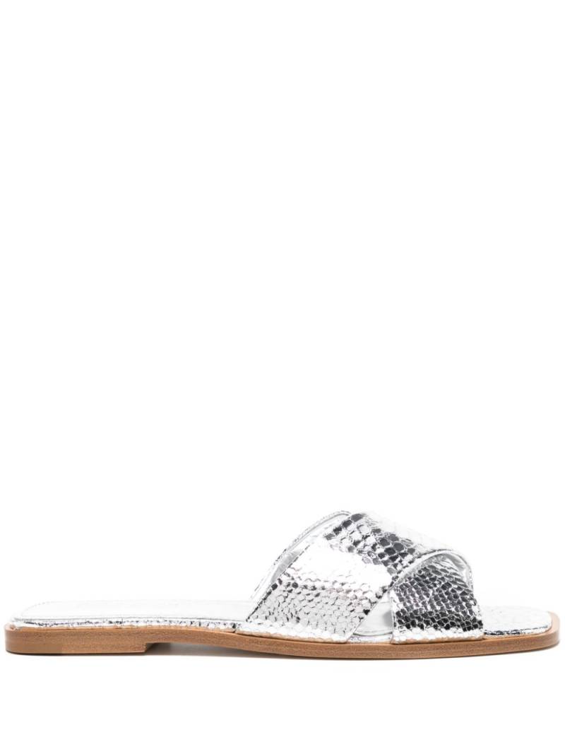 Paris Texas Montecarlo metallic leather sandals - Silver von Paris Texas