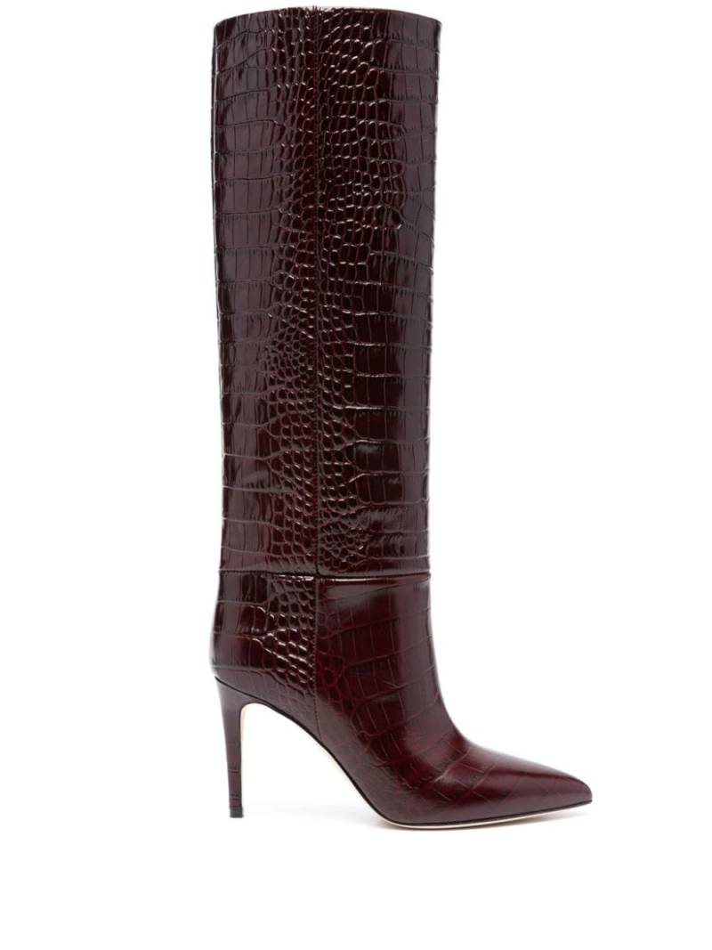 Paris Texas Stiletto 85mm leather boots - Red von Paris Texas