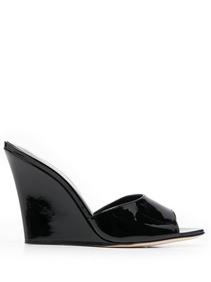 Paris Texas Wanda 110mm wedge mules - Black von Paris Texas