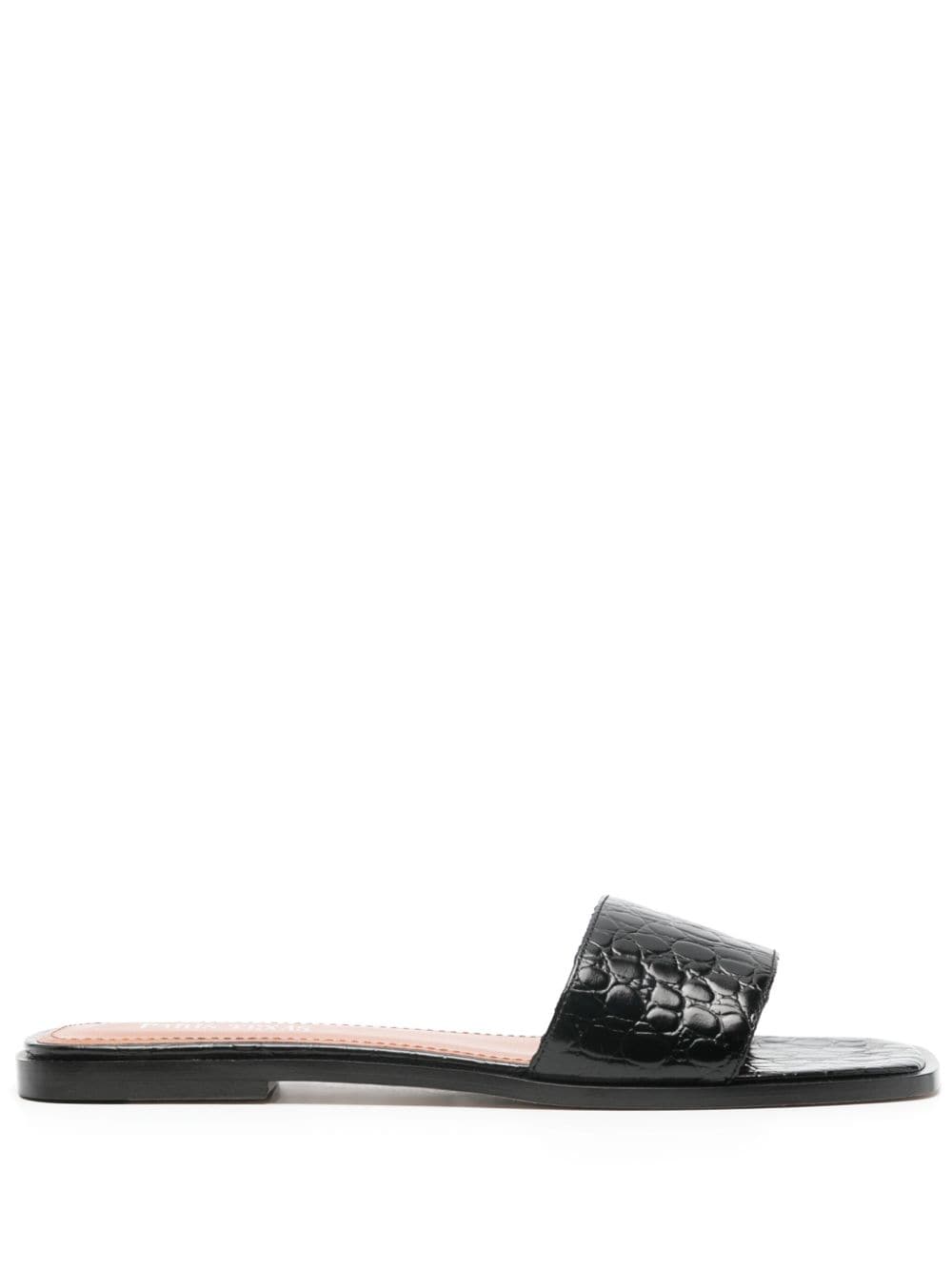 Paris Texas crocodile-effect leather sandals - Black von Paris Texas