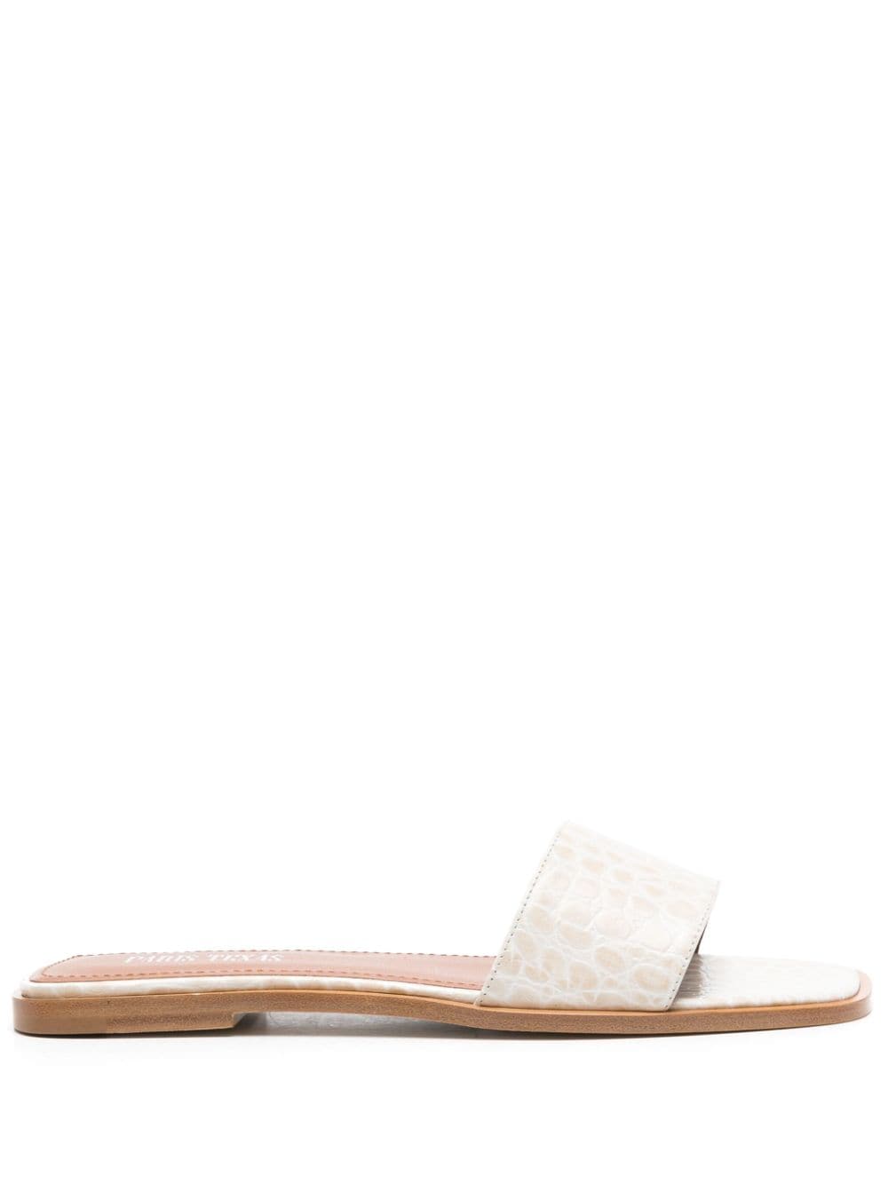 Paris Texas crocodile-effect leather sandals - Neutrals von Paris Texas