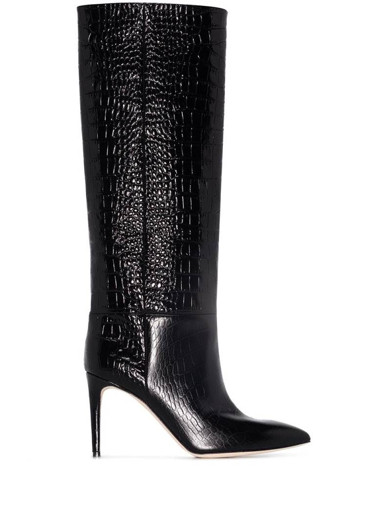 Paris Texas crocodile-embossed boots - Black von Paris Texas