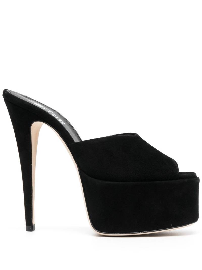 Paris Texas peep-toe stiletto-heel mules - Black von Paris Texas