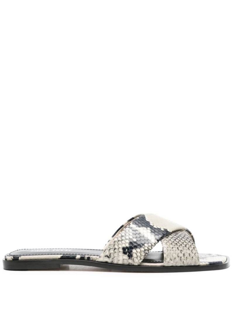 Paris Texas snakeskin-print leatther sandals - Neutrals von Paris Texas