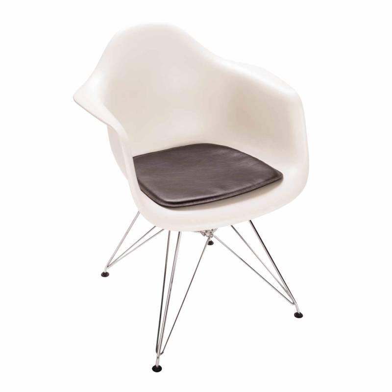 Eames Arm Chair Leder/Filz Sitzkissen, Farbe beige 102 von Parkhaus