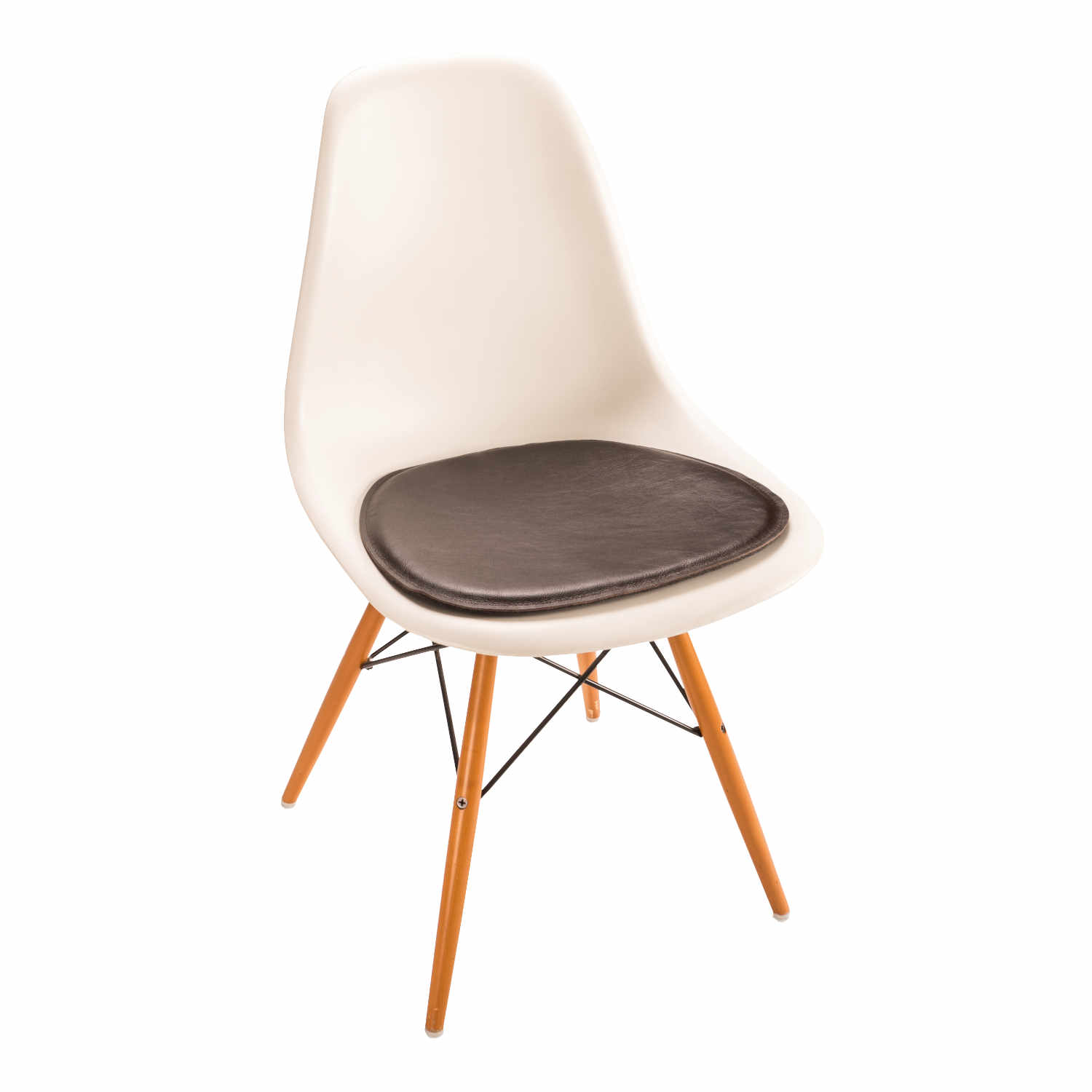 Eames Side Chair Leder/Filz Sitzkissen, Farbe beige 102 von Parkhaus