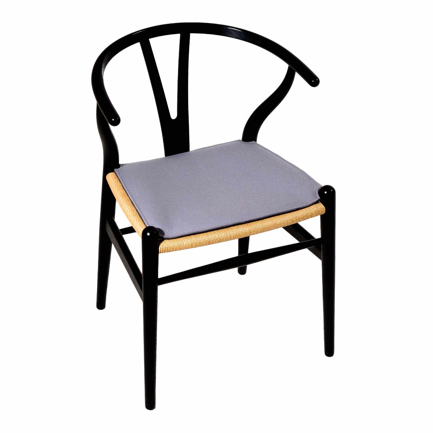 Wishbone Chair Filz Sitzkissen, Farbe anthrazit meliert 012 von Parkhaus