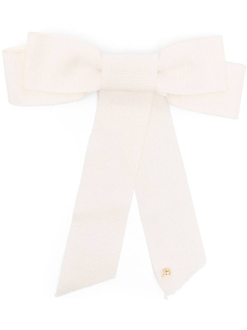 Parlor bow-detail hair clip - White von Parlor